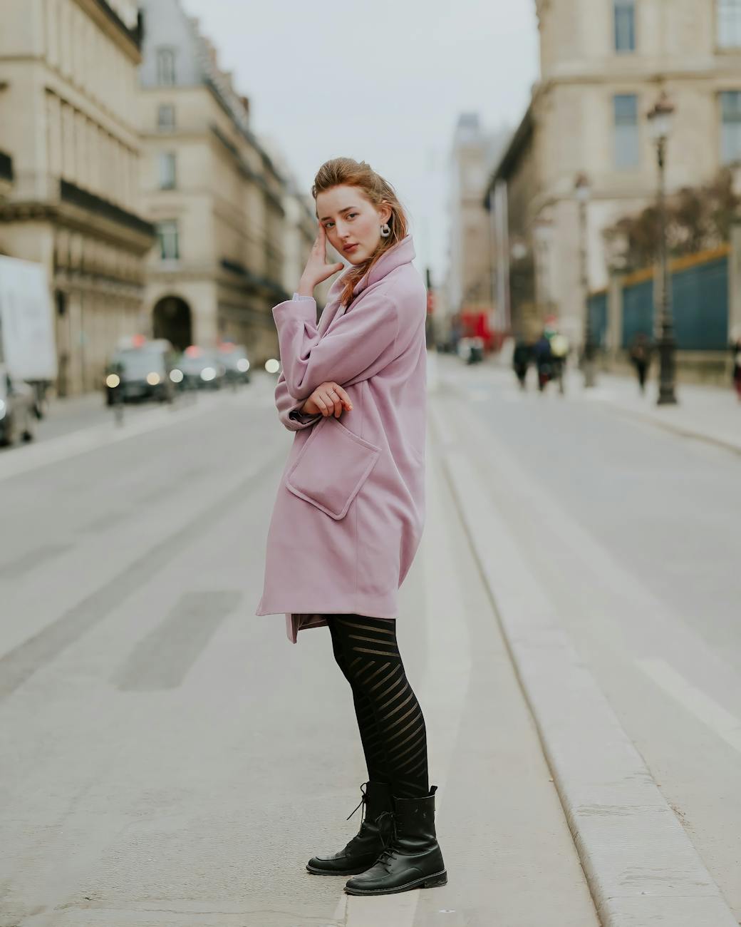 solo woman lost on street in town